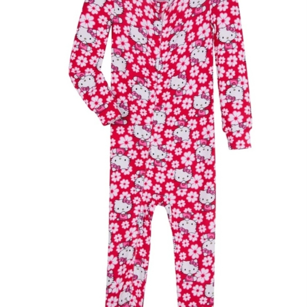 Hello Kitty Red Kids One Piece Pajama - Picture 7 of 7